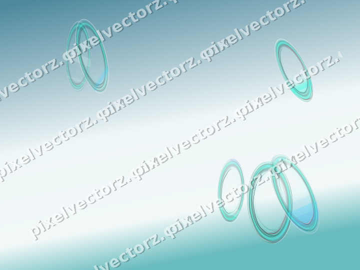 Abstract glass arc in cyan and teal