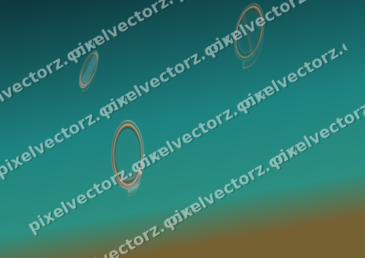 Abstract glass arc in dark teal and orange