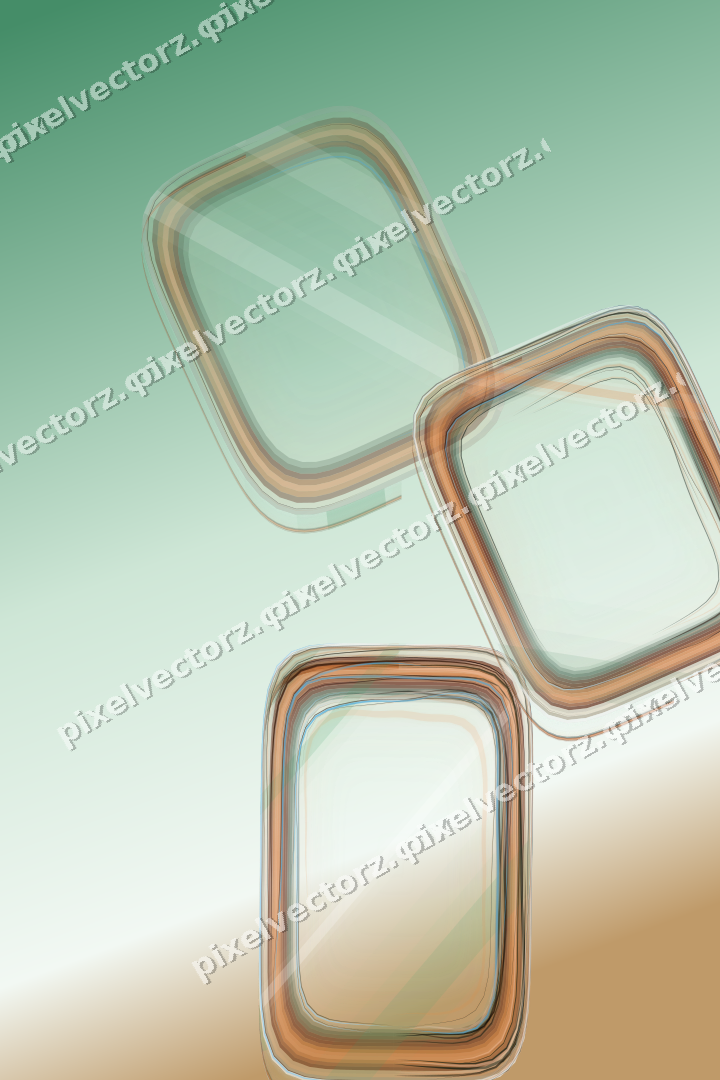 Abstract glass arc in dark green and orange
