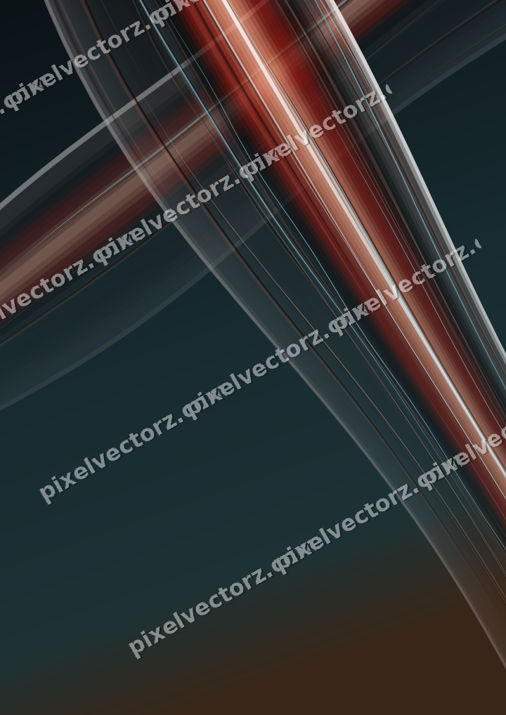 Abstract glass arc in orange and cyan