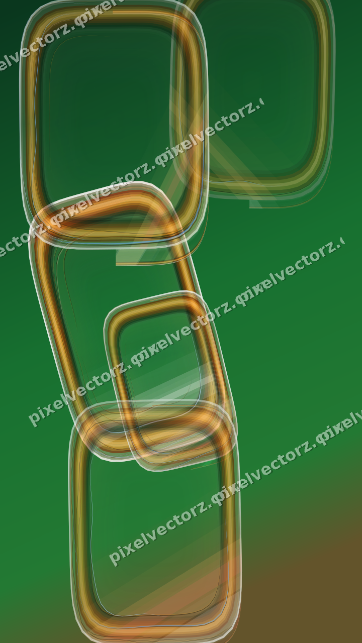 Abstract glass arc in red and orange