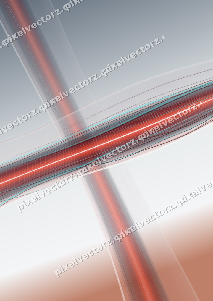 Abstract glass arc in red and pale amber