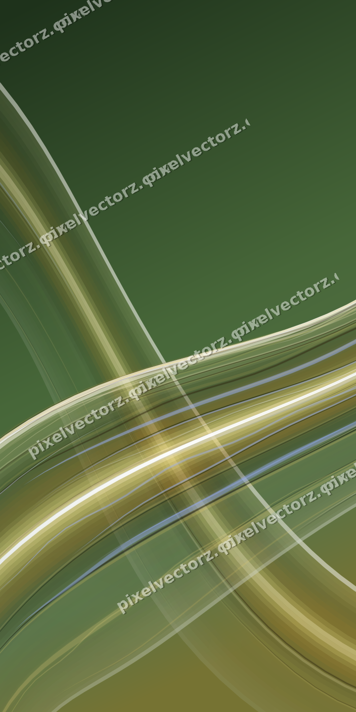 Abstract glass arc in lime and yellow
