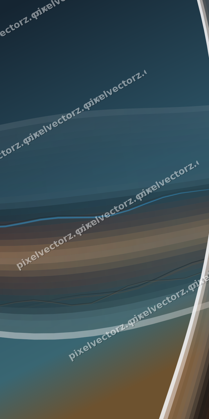 Abstract glass arc in blue and orange