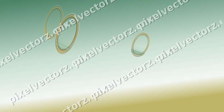 Abstract glass arc in dark green and amber