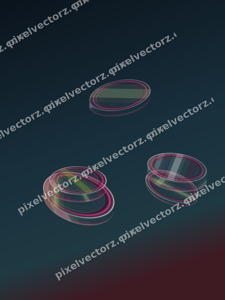 Abstract glass arc in lime and pink