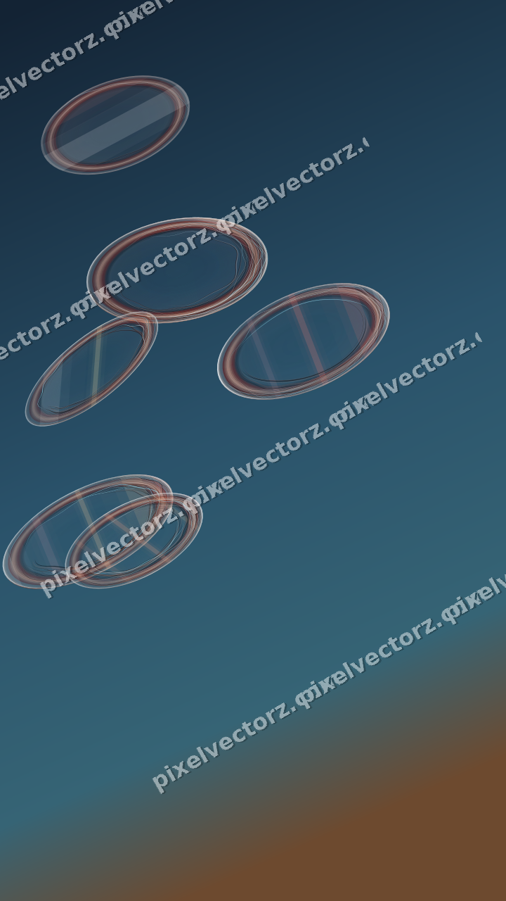 Abstract glass arc in red and orange