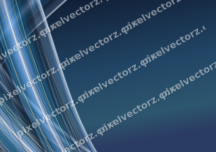 Abstract glass arc in dark blue and white