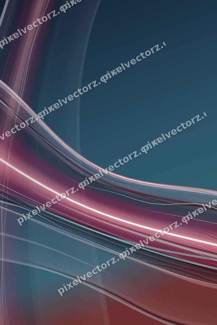 Abstract glass arc in pale pink and pale red