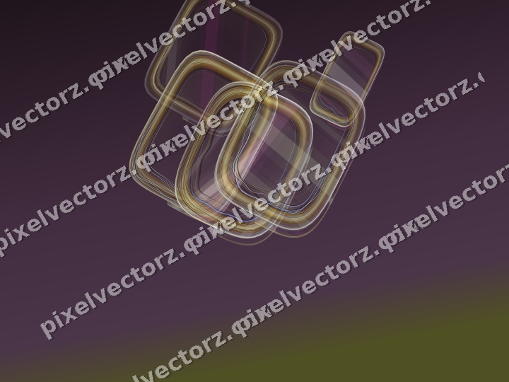 Abstract glass arc in dark magenta and lime