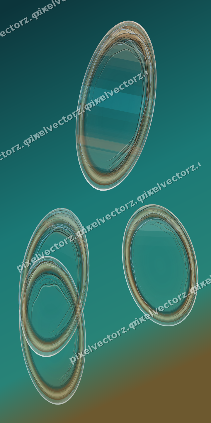 Abstract glass arc in dark teal and orange