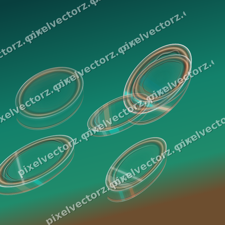 Abstract glass arc in orange and teal