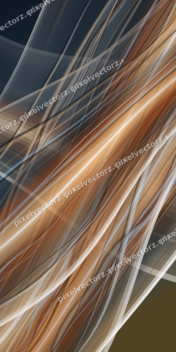 Abstract glass arc in dark blue and orange