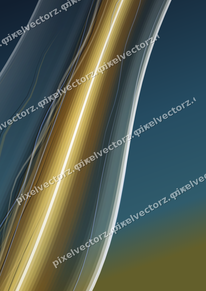 Abstract glass arc in amber and pale orange