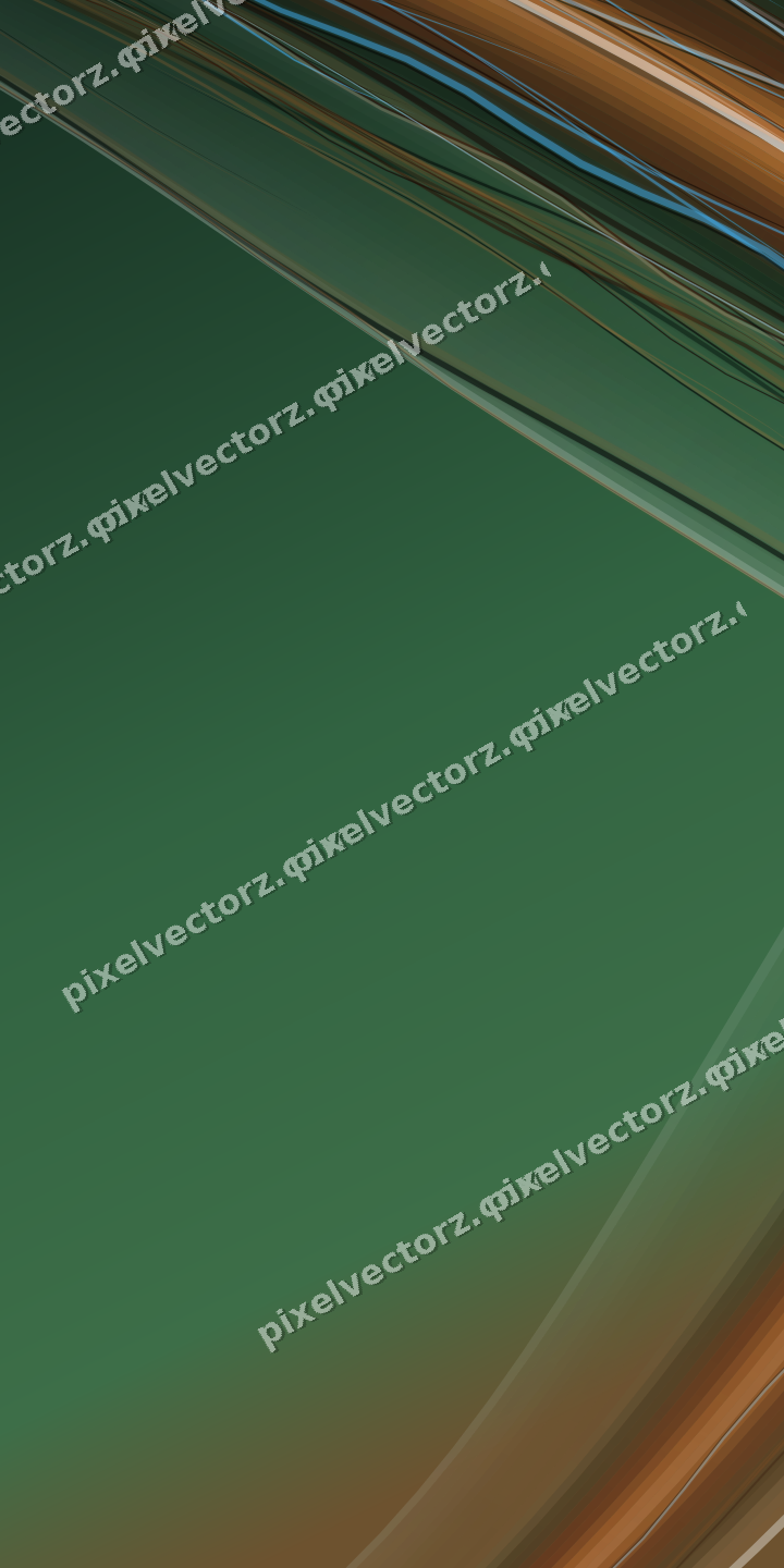 Abstract glass arc in dark green and orange