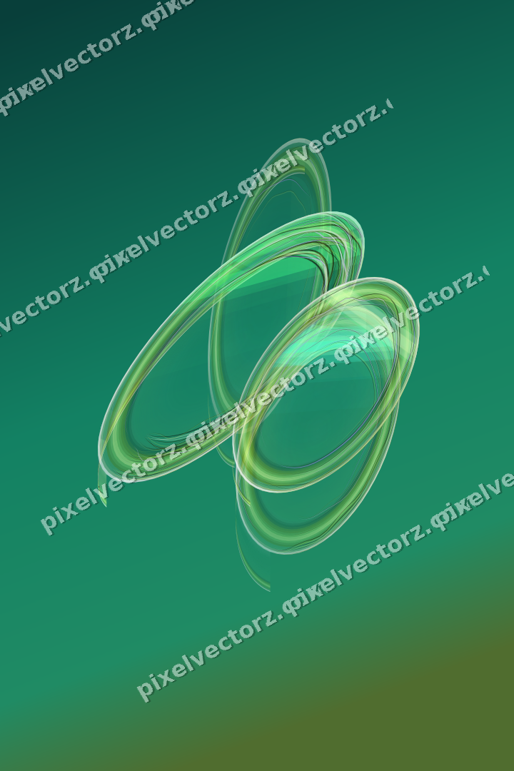 Abstract glass arc in green and lime