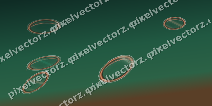 Abstract glass arc in dark green and orange