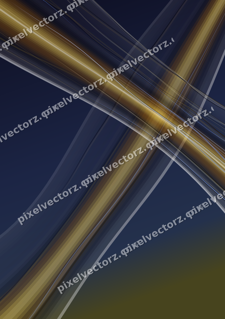 Abstract glass arc in dark blue and amber