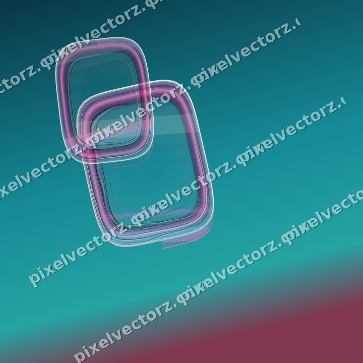 Abstract glass arc in magenta and purple