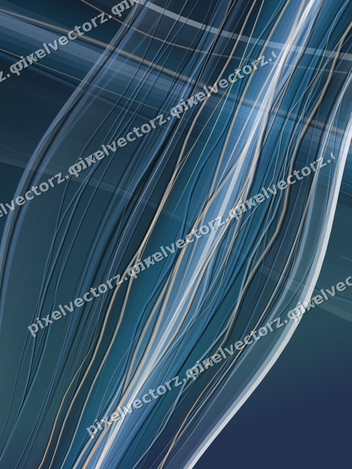 Abstract glass arc in cyan and blue