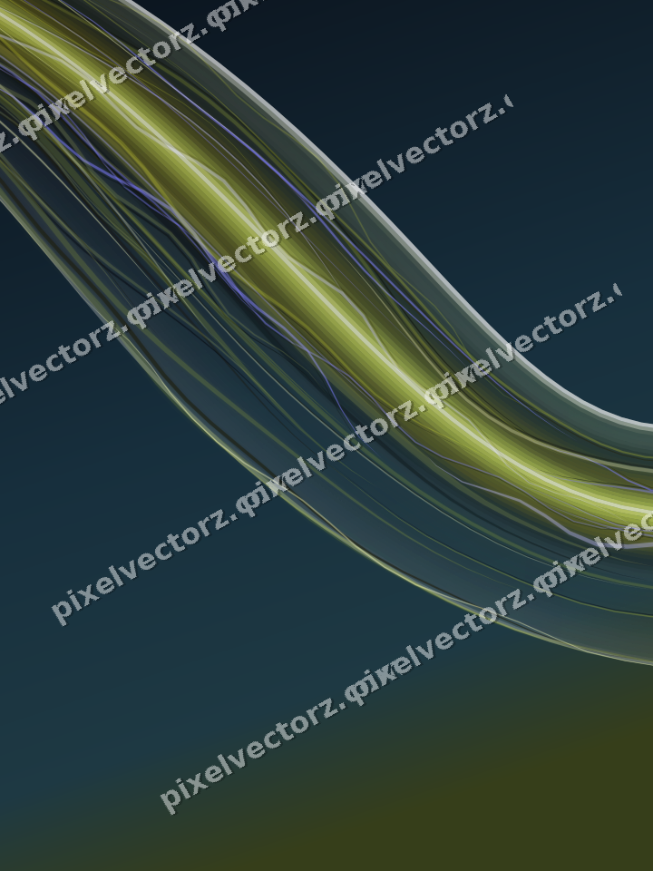 Abstract glass arc in yellow and grey