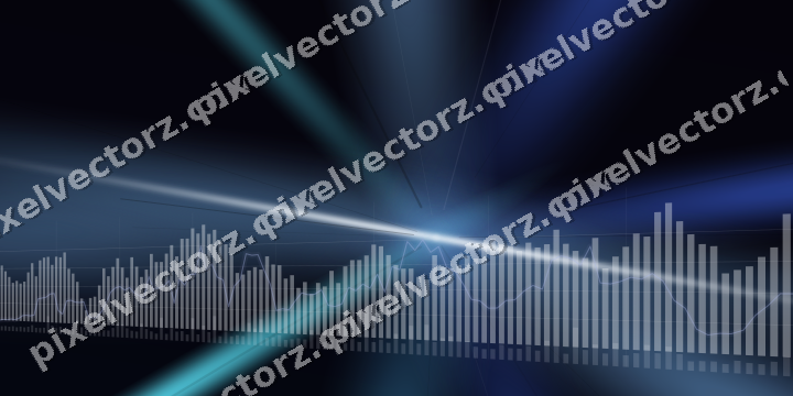 Leuchtender Neon Diagramm Hintergrund in Türkis und Blau