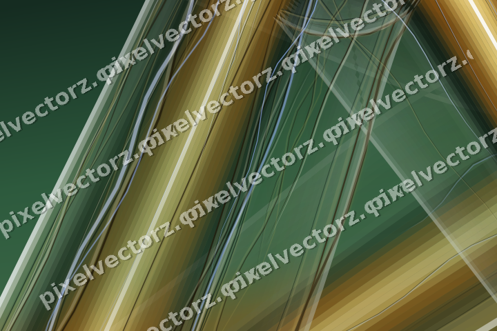 Abstract glass arc in amber and dark green