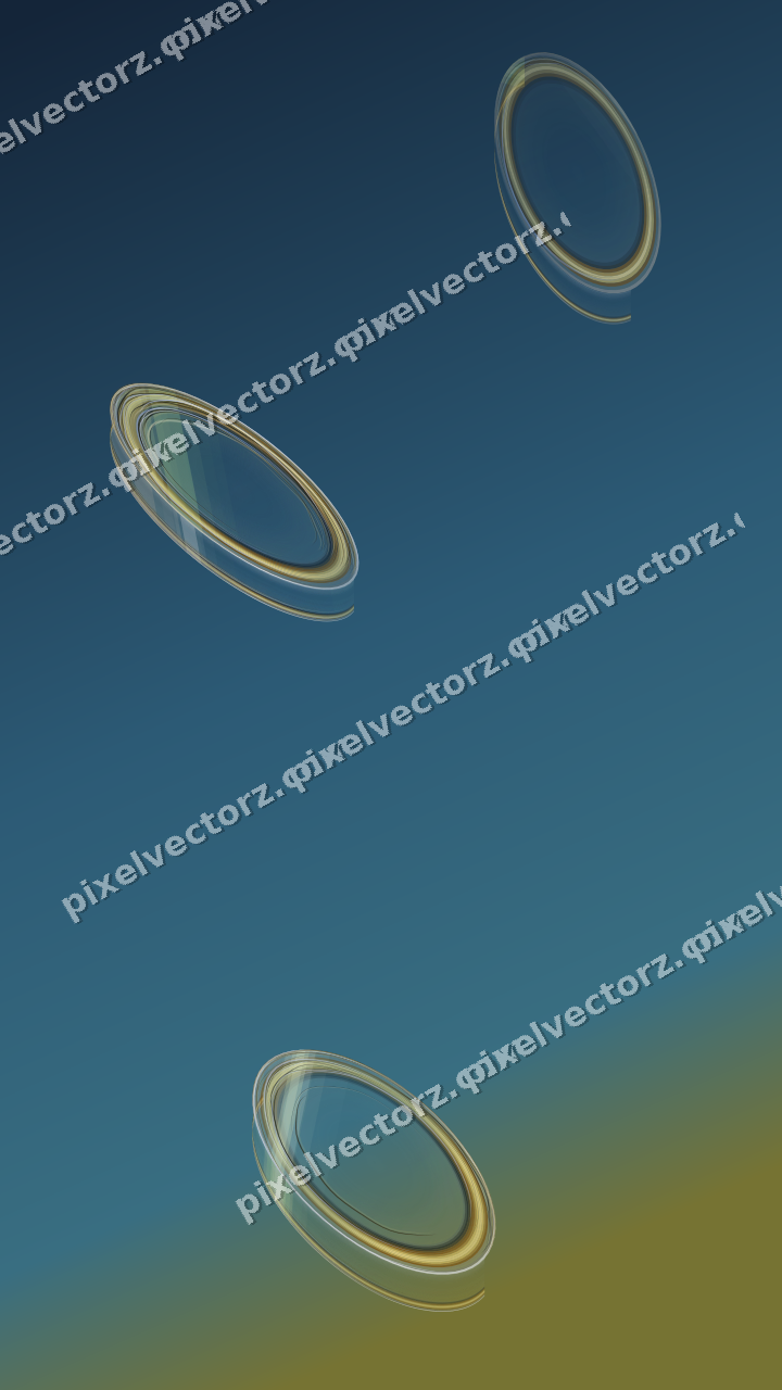 Abstract glass arc in lime and yellow