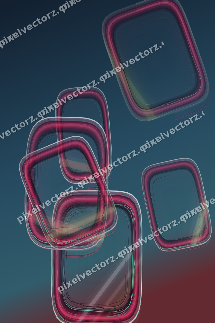 Abstract glass arc in dark lime and dark pink