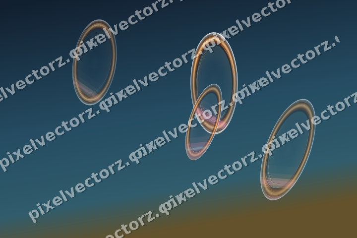 Abstract glass arc in pink and cyan