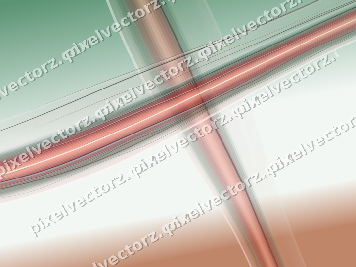 Abstract glass arc in dark green and red