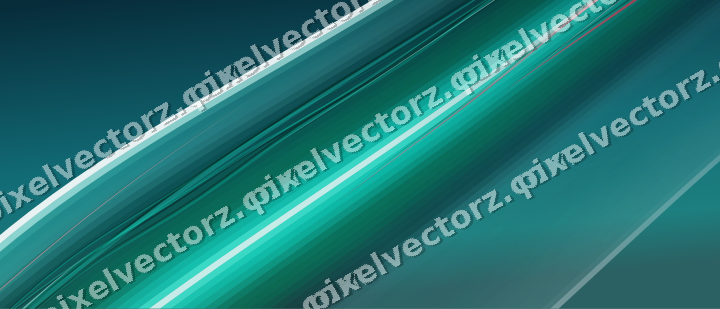 Abstract glass arc in cyan and teal