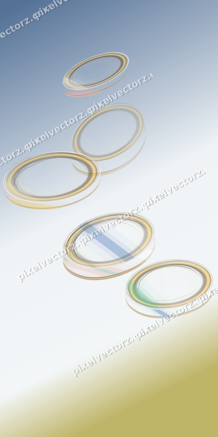 Abstract glass arc in amber and green