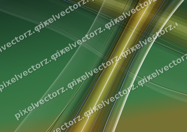 Abstract glass arc in dark green and amber