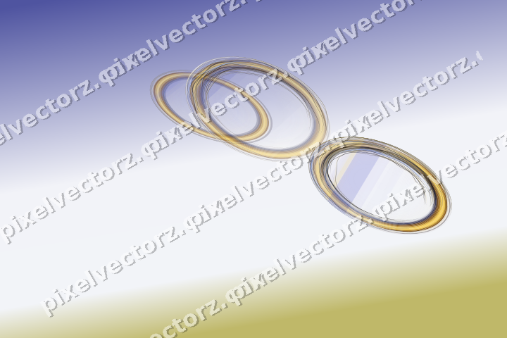 Abstract glass arc in dark blue and amber