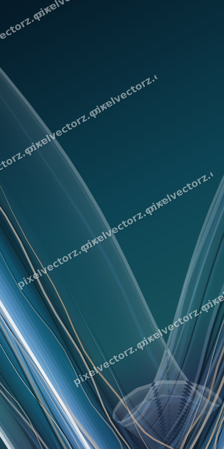 Abstract glass arc in cyan and blue