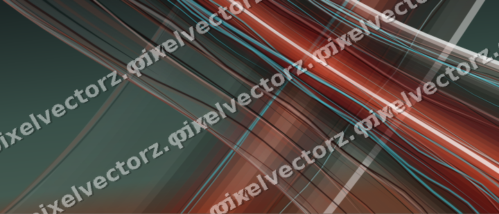 Abstract glass arc in red and orange