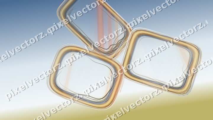 Abstract glass arc in orange and amber