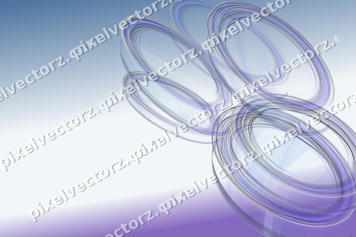 Abstract glass arc in blue and cyan