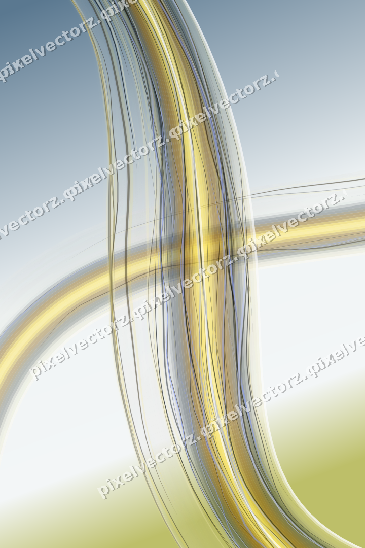 Abstract glass arc in lime and amber