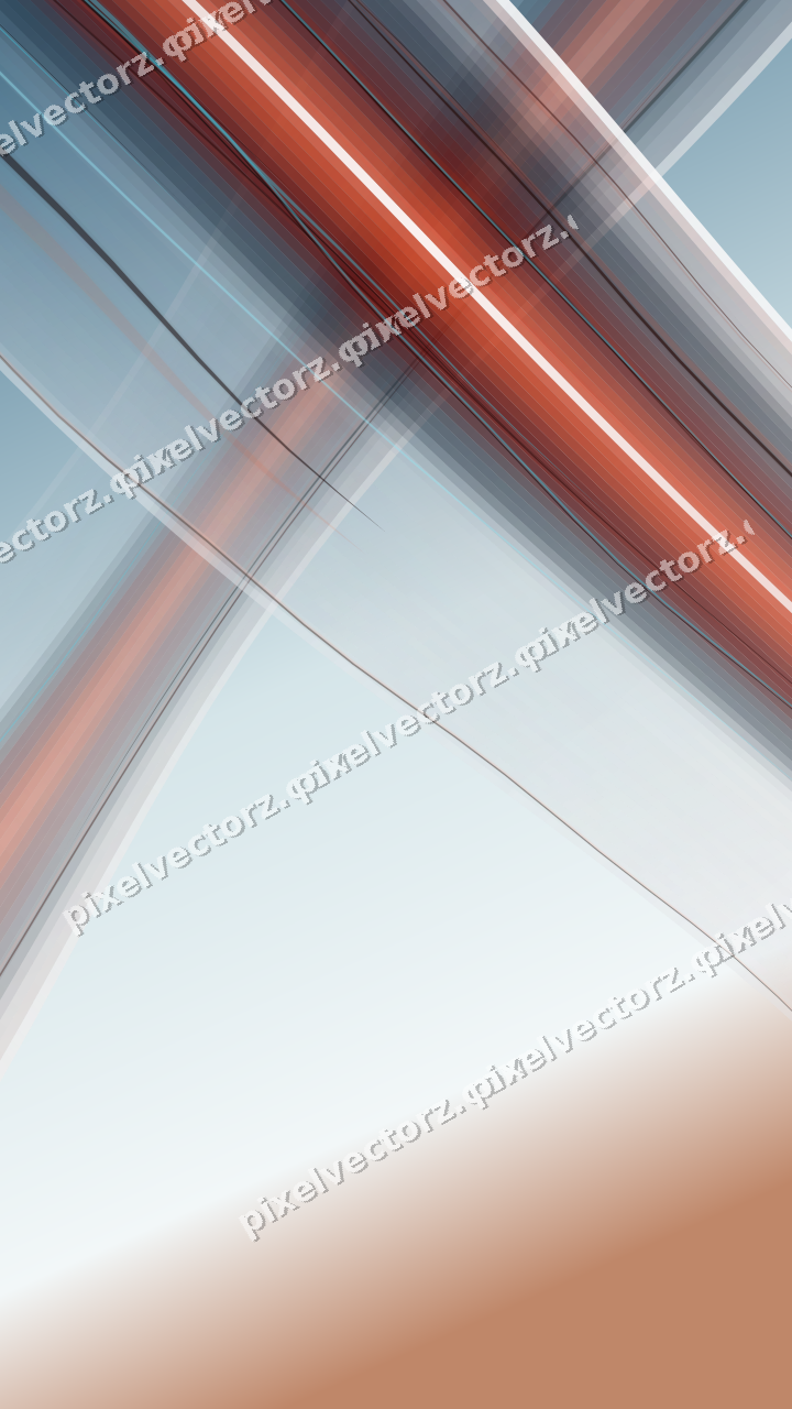 Abstract glass arc in cyan and red