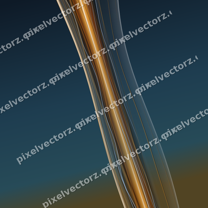 Abstract glass arc in red and orange