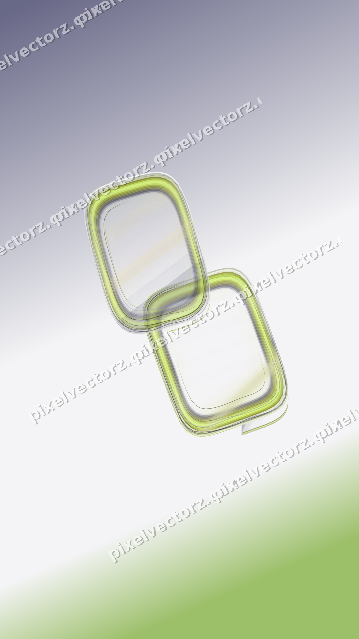 Abstract glass arc in purple and lime