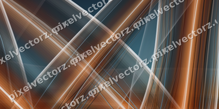 Abstract glass arc in blue and orange