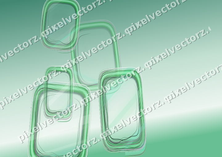 Abstract glass arc in green and teal