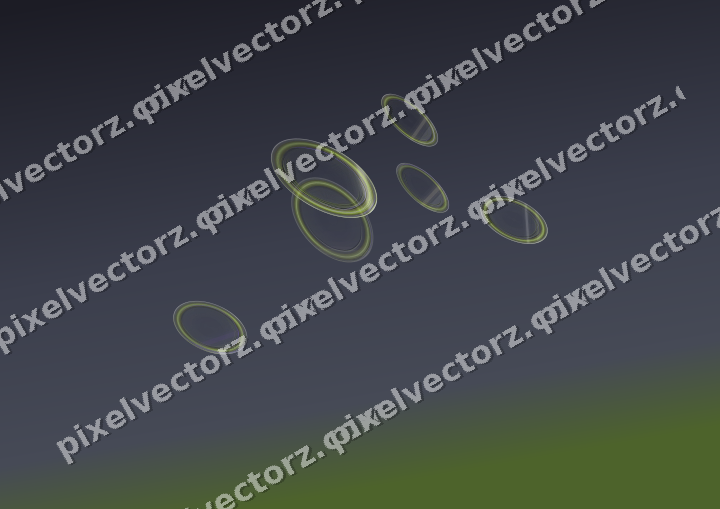 Abstract glass arc in purple and lime