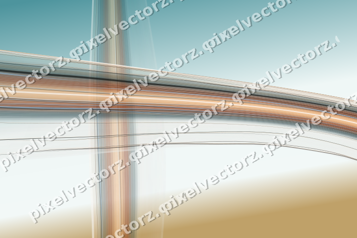 Abstract glass arc in dark teal and orange