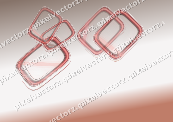 Abstract glass arc in red and pale amber
