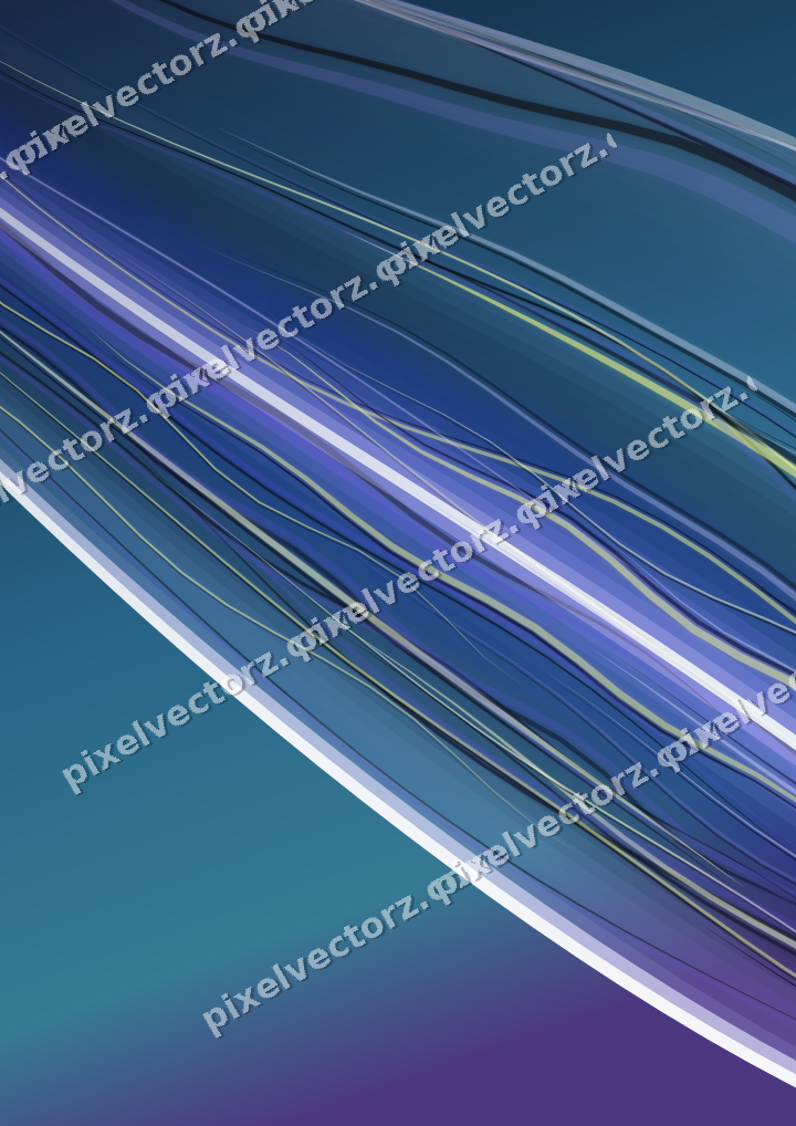 Abstract glass arc in blue and cyan