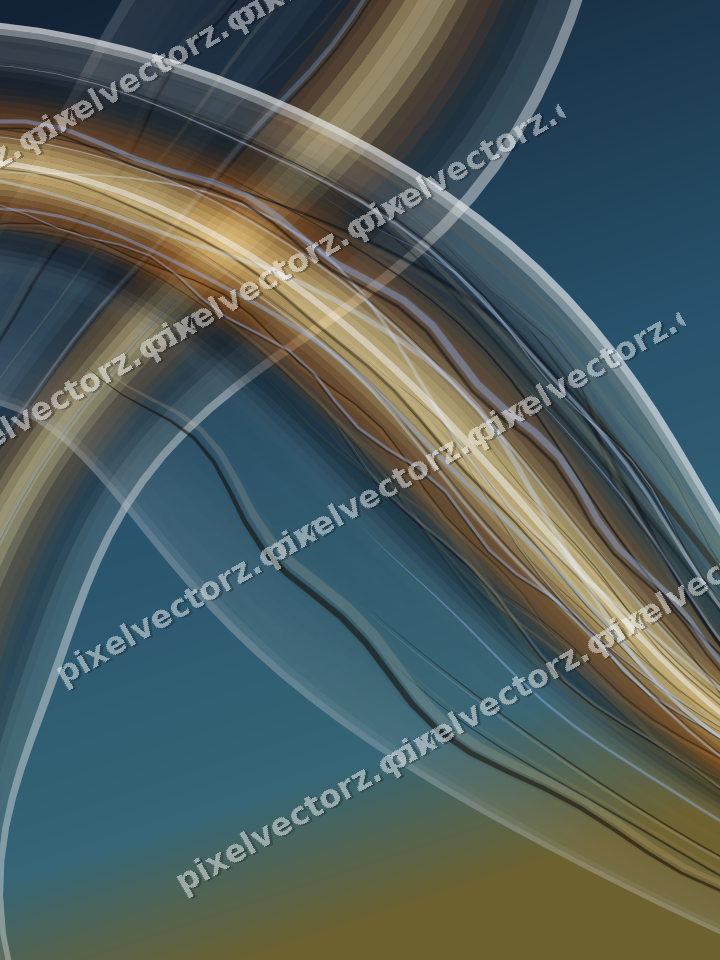 Abstract glass arc in amber and dark teal